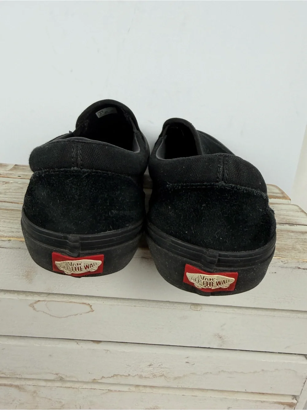 Vans Skate Slip-On shoes in a blackout colorway durable suede upper size 9.5